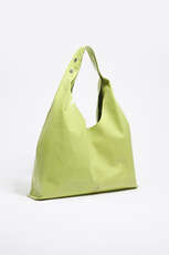 Lime leather maxi Bikini Paper bag