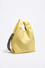 Medium banana smooth leather Paper bag